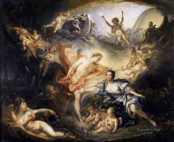 フランソワ・ブーシェ Painting - 羊飼いのイッセー・フランソワ・ブーシェに自らの神性を明かすアポロン